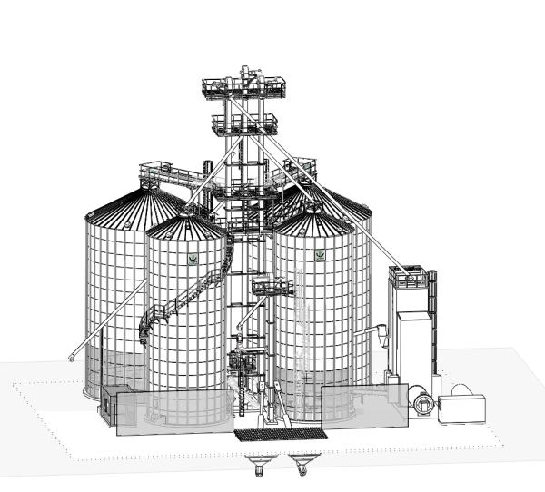 Planung eines Silos